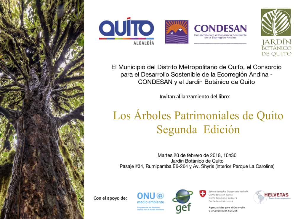 Invitacion árboles patrimoniales quito