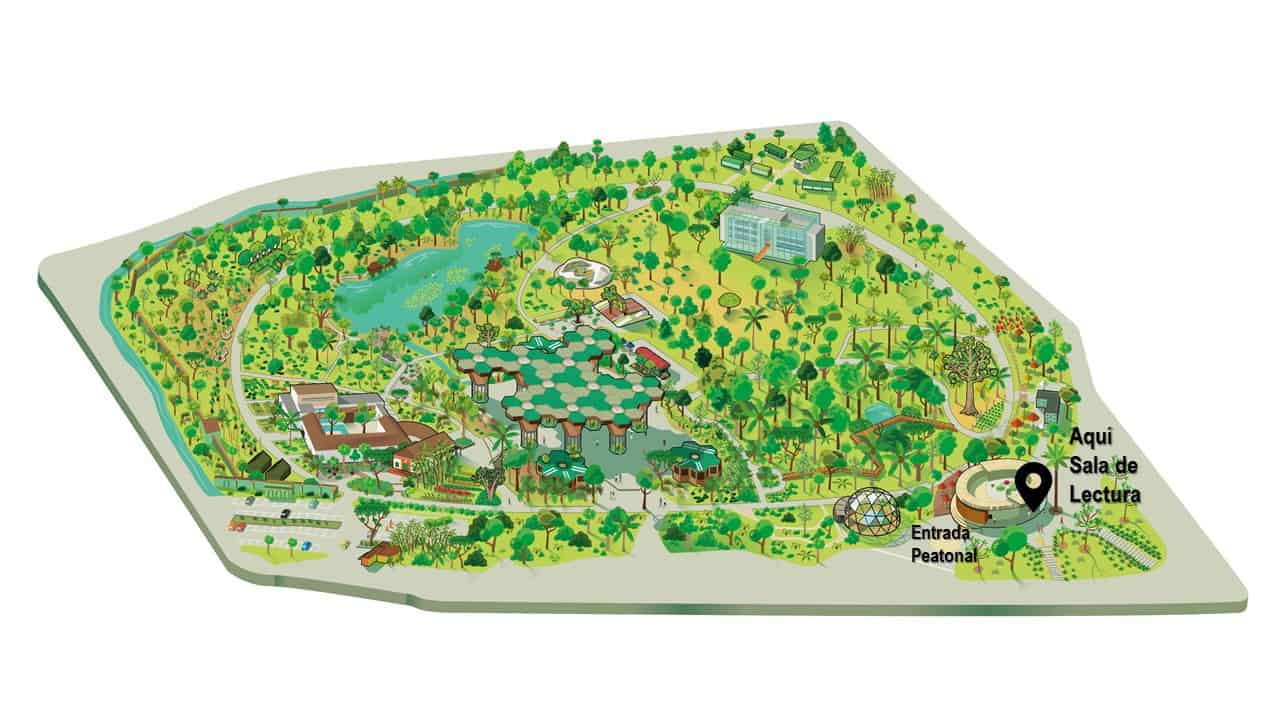mapa jardín botánico de medellín